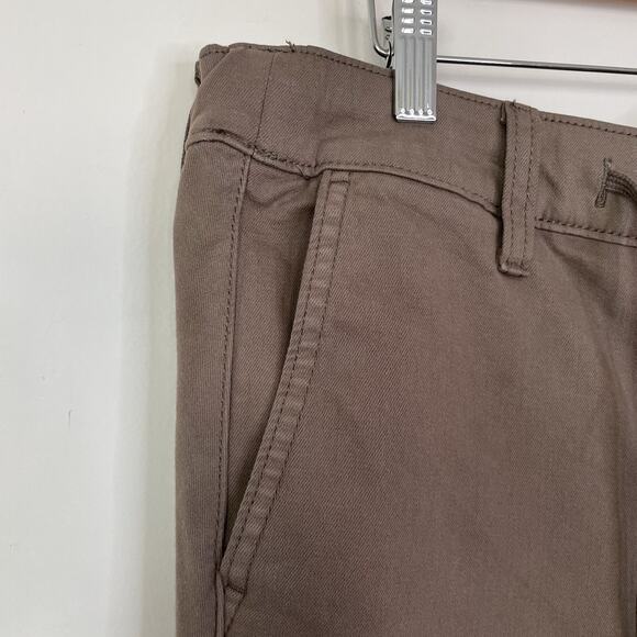 Torrid Weekend Boyfriend Straight Mid Rise Pants Pull On Morel Brown 12 Tall 0T - Picture 8 of 13
